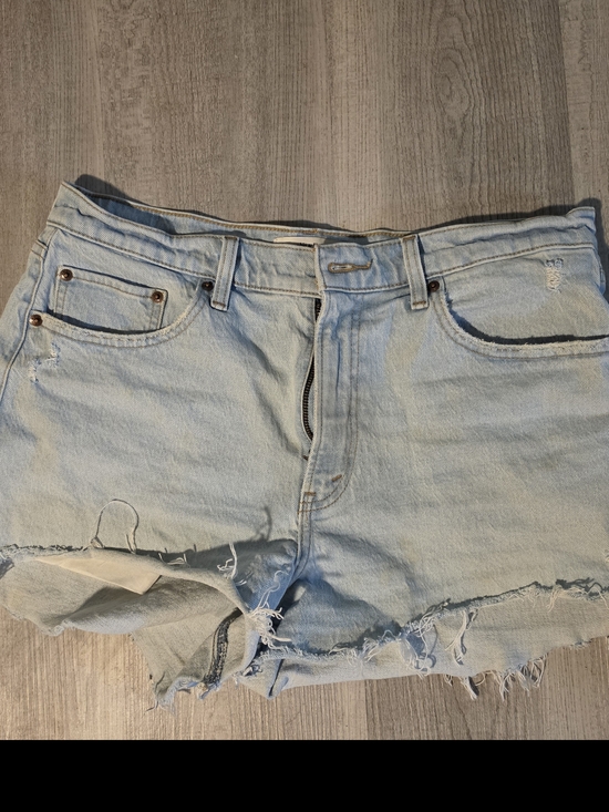 Abercrombie & Fitch Pants - Abercrombie & Fitch Light Blue Distressed Denim Mom Shorts